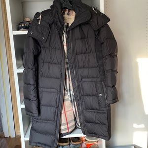 Burberry Brit down puffer size S with defect - missing top zipper pull see photo